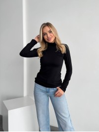 Жіночий теплий гольф чорного кольору 35577