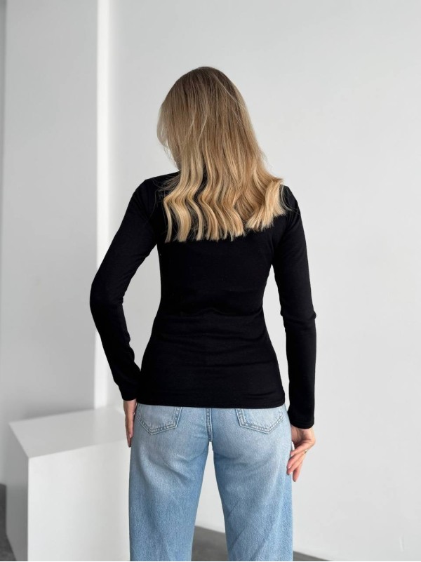 Жіночий теплий гольф чорного кольору 35577