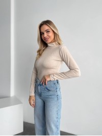 Жіночий теплий гольф бежевого кольору 35578