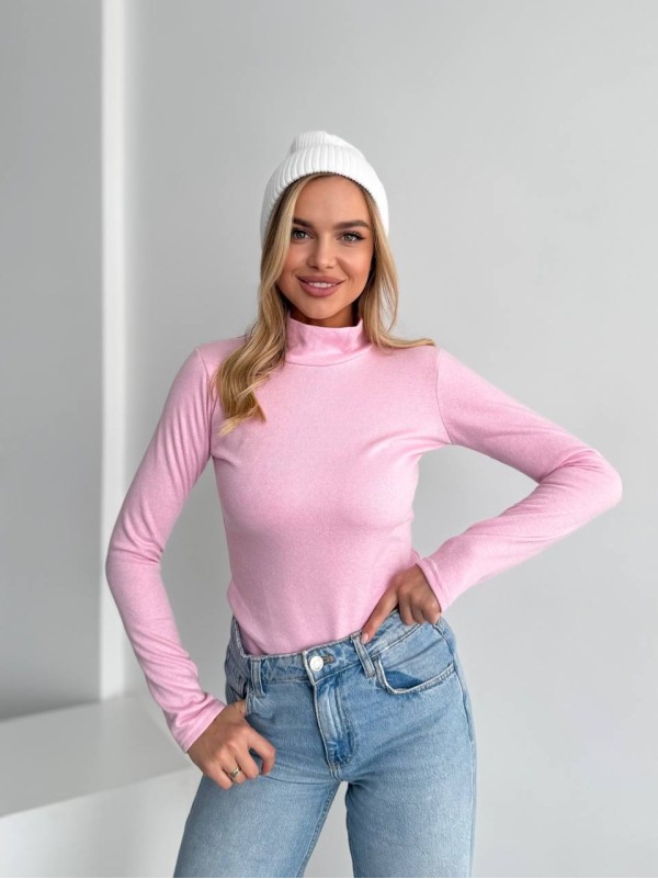Жіночий теплий гольф рожевого кольору 35579