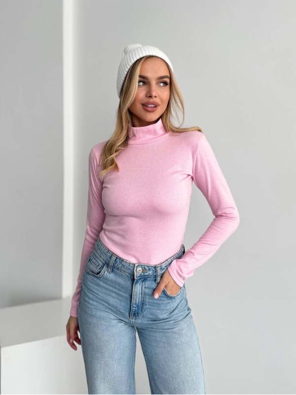 Жіночий теплий гольф рожевого кольору 35579