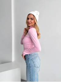 Жіночий теплий гольф рожевого кольору 35579