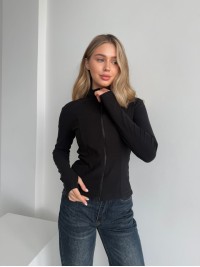 Жіноча тепла кофта на змiцi чорного кольору 35587