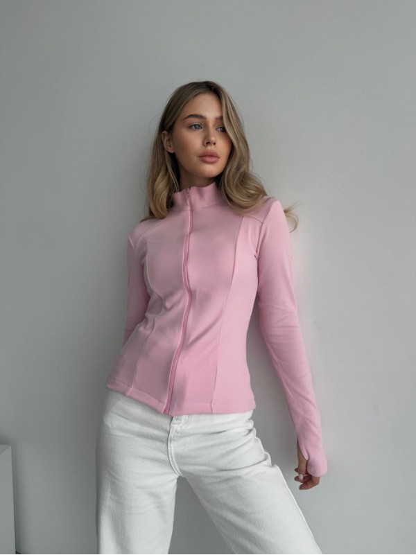 Жіноча тепла кофта на змiцi рожевого кольору 35588