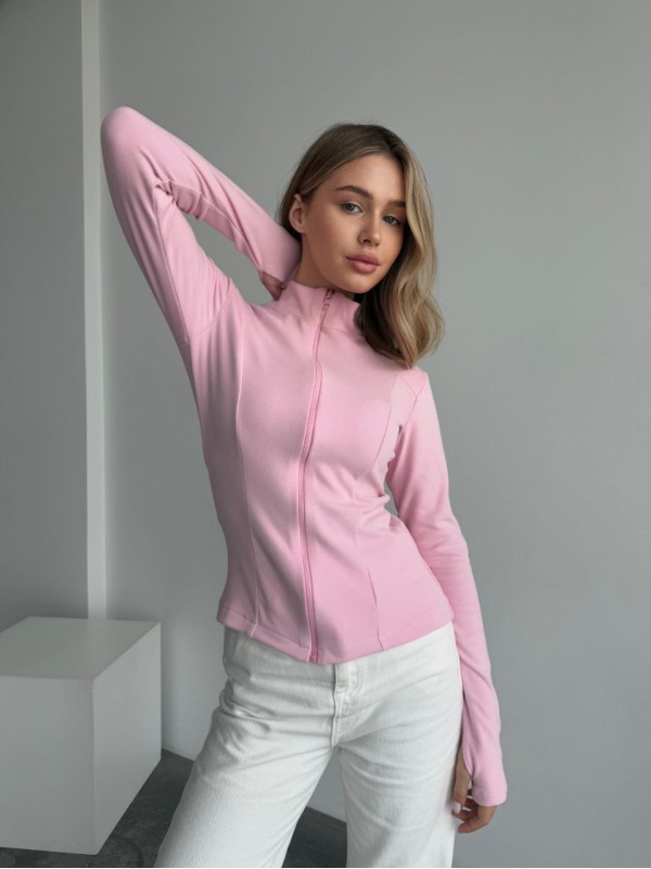 Жіноча тепла кофта на змiцi рожевого кольору 35588