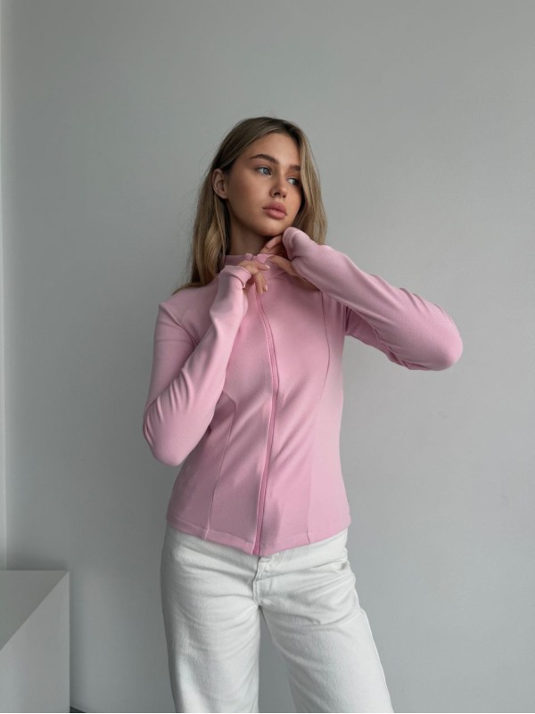 Жіноча тепла кофта на змiцi рожевого кольору 35588