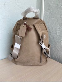 Жіночий базовий рюкзак із еко-шкіри + текстиль бежевого кольору 35662