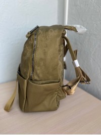 Жіночий базовий рюкзак із еко-шкіри + текстиль колір хакі 35663