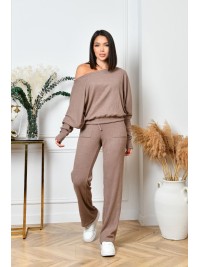 Ангоровий прогулянковий костюм кавового кольору 35680