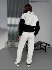 Жіночий костюм флісовий чорного кольору 35691