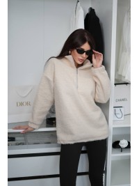 Жіночий теплий комплект (худi+лосини) чорно-бiлого кольору 35701