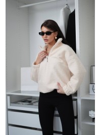 Жіночий теплий комплект (худi+лосини) чорно-бiлого кольору 35701