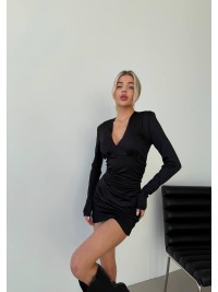 Класична вечiрня сукня мiнi чорного кольору 35738
