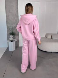 Жіночий спортивний костюм на флісi рожевого кольору 35753