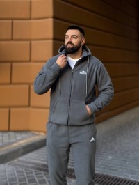 Теплий чоловічий костюм з флiсу графiтового кольору 35779