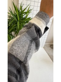 Теплий жiночий костюм сорочка+джогери сiрого кольору 35818