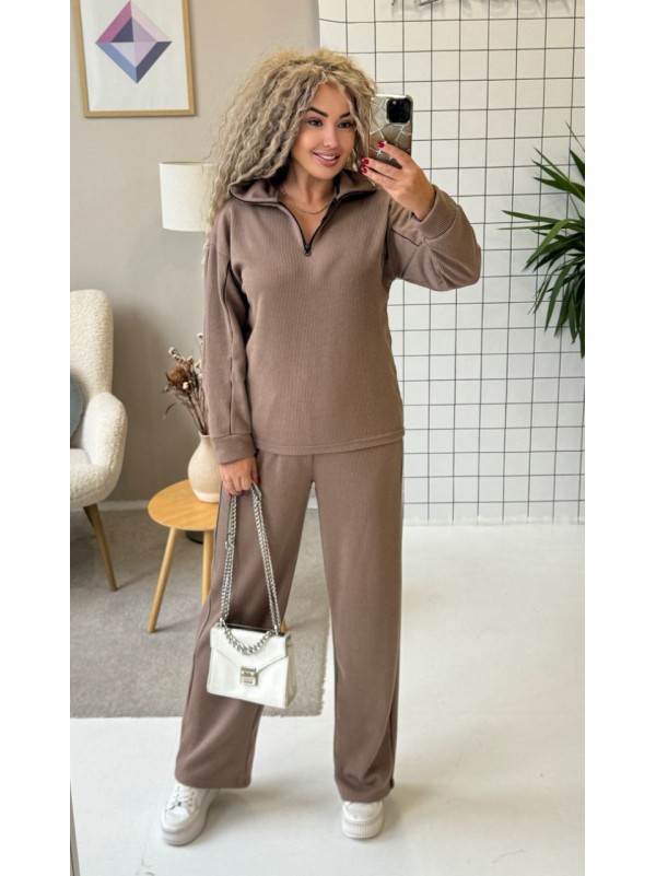 Теплий жiночий костюм з ангори кавового кольору 35824