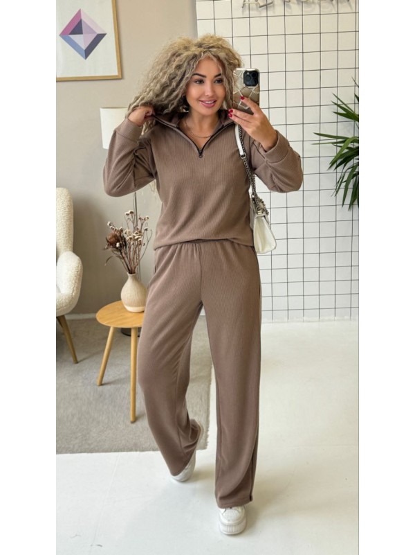 Теплий жiночий костюм з ангори кавового кольору 35824