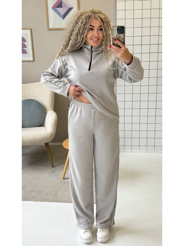 Теплий жiночий костюм з ангори сiрого кольору 35826