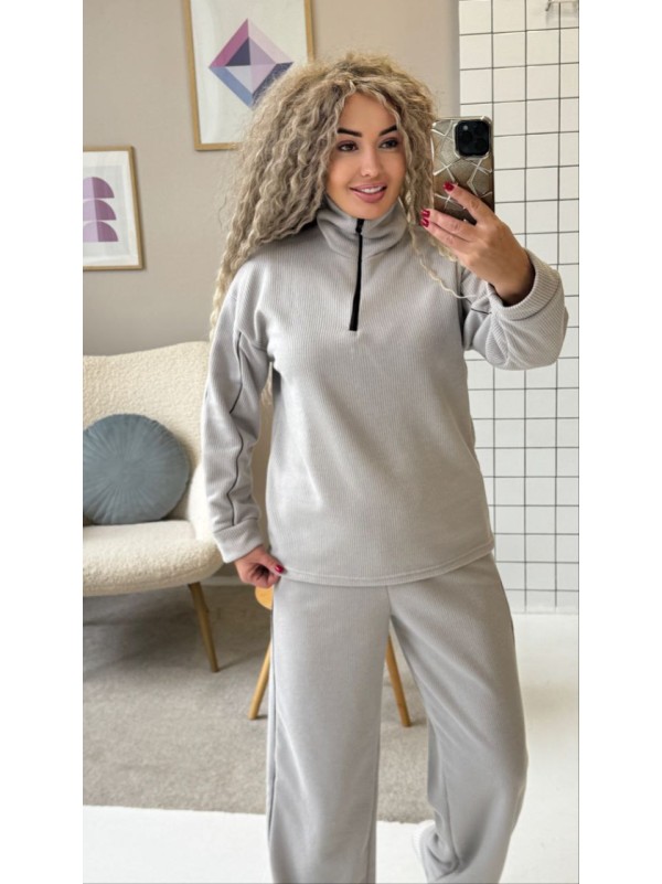 Теплий жiночий костюм з ангори сiрого кольору 35826