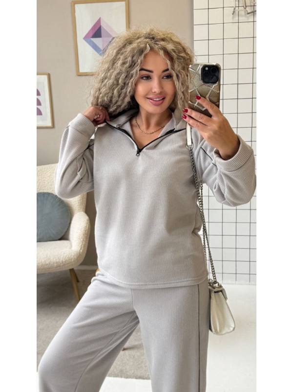 Теплий жiночий костюм з ангори сiрого кольору 35826