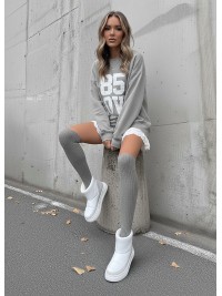 Жіночі уггі з натуральної шкіри (байка) білого кольору 35830