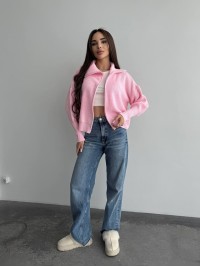 Базовий жіночий светр зi змiкою рожевого кольору 35839