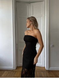 Вечiрня сукня мiнi на шнуровці+спідниця чорного кольору 35871