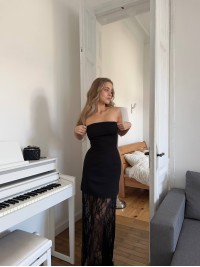 Вечiрня сукня мiнi на шнуровці+спідниця чорного кольору 35871