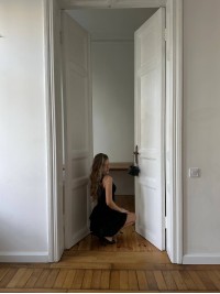 Вечiрня сукня мiнi з оксамиту чорного кольору 35872