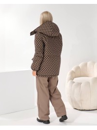 Жіночий зимовий (лижний) костюм куртка+штани кавового кольору 35875