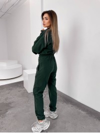 Жiночий теплий комбінезон iз флiса зеленого кольору 35890