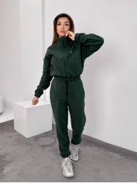 Жiночий теплий комбінезон iз флiса зеленого кольору 35890