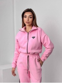 Жiночий теплий комбінезон iз флiса рожевого кольору 35891