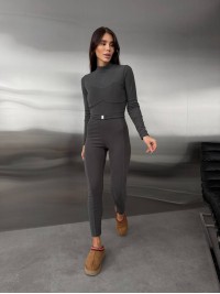 Жіночий базовий термокостюм сiрого кольору 35913