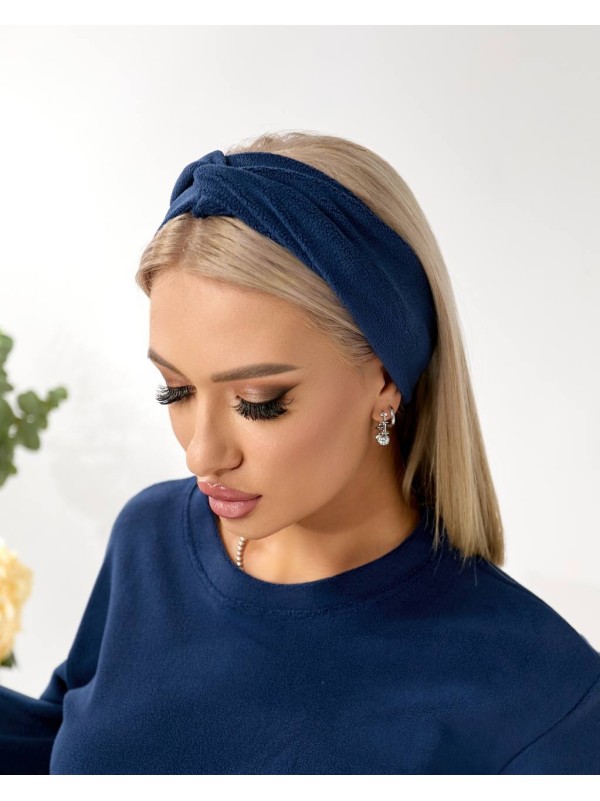 Домашній комплект трiйка (костюм+чалма) синього кольору 35936