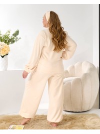 Домашній комплект трiйка (костюм+чалма) молочного кольору 35962
