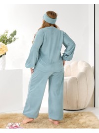 Домашній комплект трiйка (костюм+чалма) фiсташкового кольору 35964