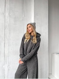 Базовий жiночий костюм з альпаки чорного кольору 35967