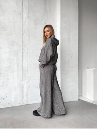 Базовий жiночий костюм з альпаки чорно-бiлого кольору 35969