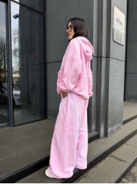 Жiночий теплий костюм iз флiса рожевого кольору 35971