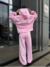 Жiночий теплий костюм iз флiса рожевого кольору 35971