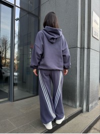 Жiночий теплий костюм iз флiса графiтового кольору 35974