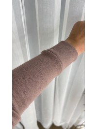 Базова ангорова сукня міні кавового кольору 36023