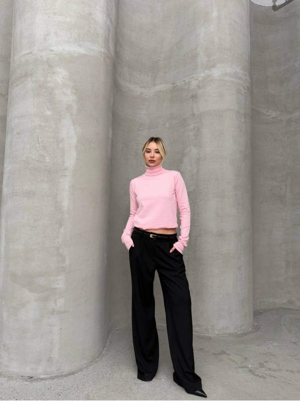 Жіночий теплий гольф рожевого кольору 36042