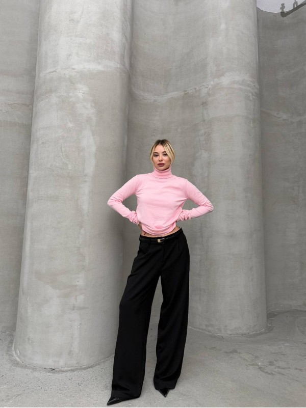 Жіночий теплий гольф рожевого кольору 36042