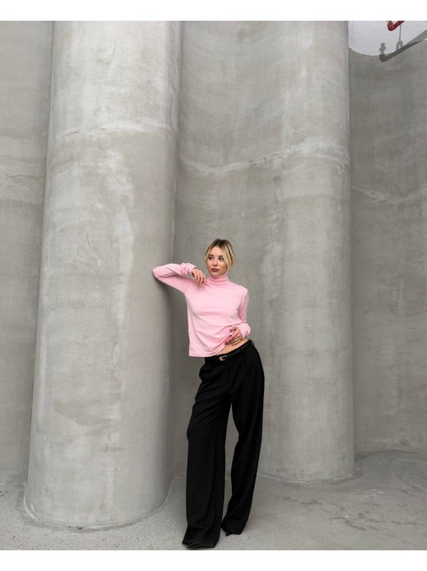 Жіночий теплий гольф рожевого кольору 36042