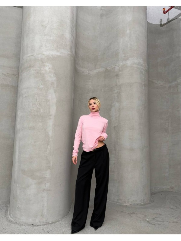 Жіночий теплий гольф рожевого кольору 36042