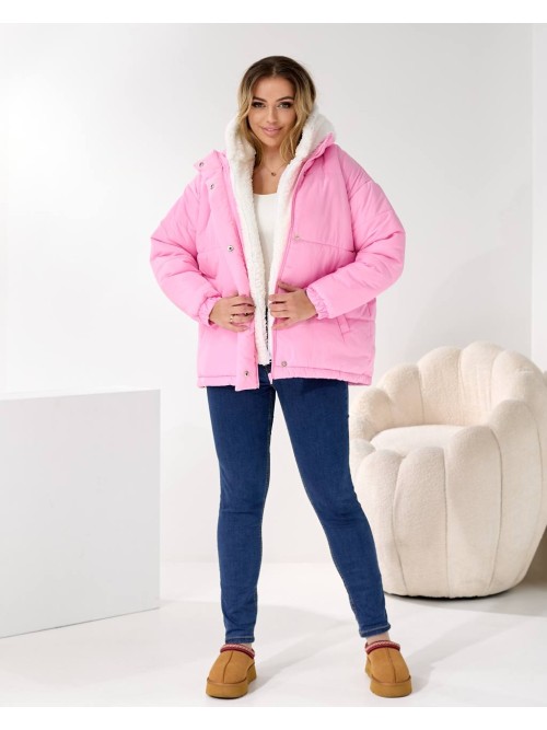Жіноча зимова куртка рожевого кольору 36057