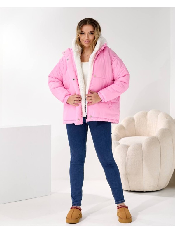 Жіноча зимова куртка рожевого кольору 36057